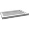 Ekena Millwork Vertical Surface Mount PVC Gable Vent w/ 2"W x 2"H , Brickmould Sill Frame, 28"W x 18"H GVPVE28X1803SN - alternate 4